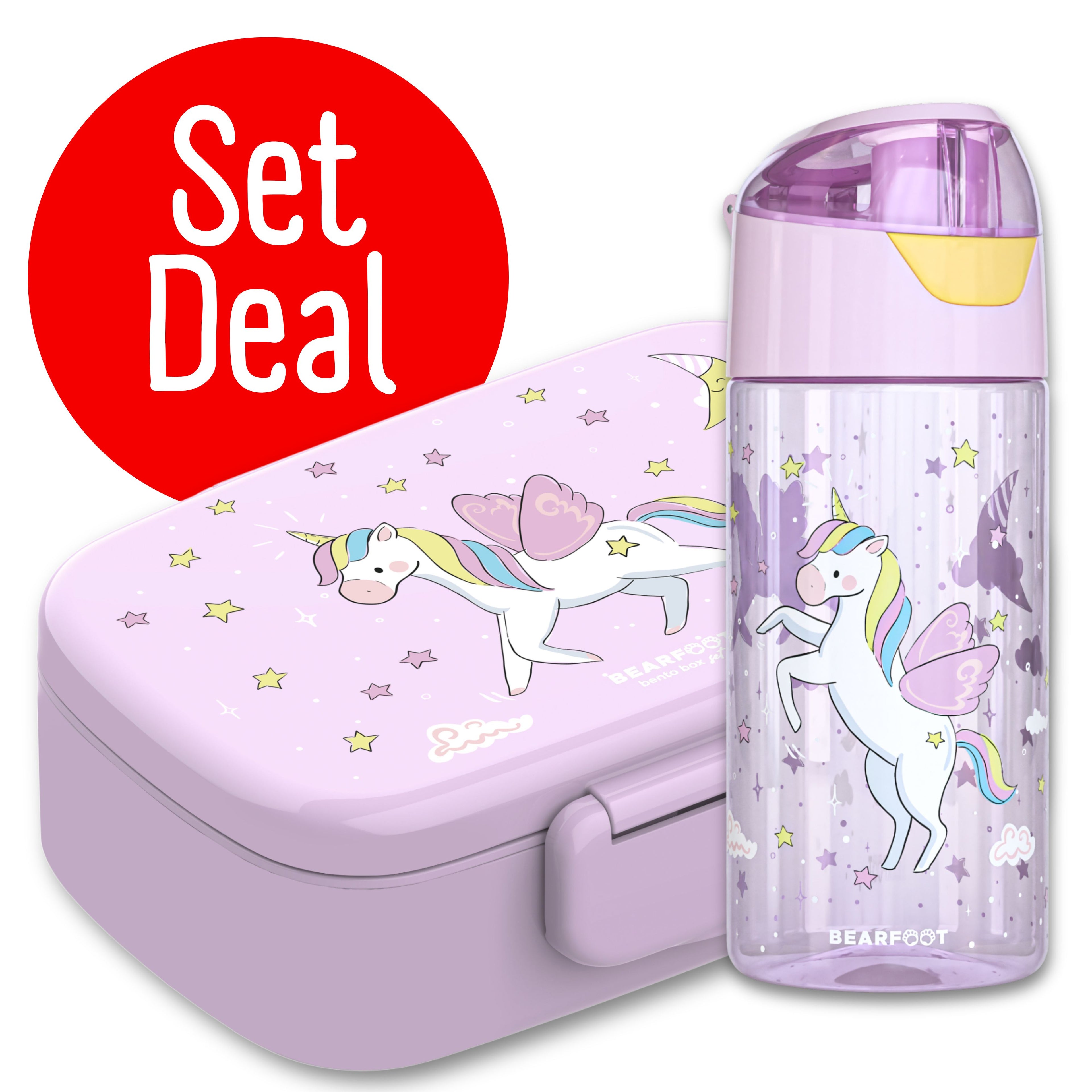 Unicorn Bundle - Bento Box Set & Drikkeflaske 450ml