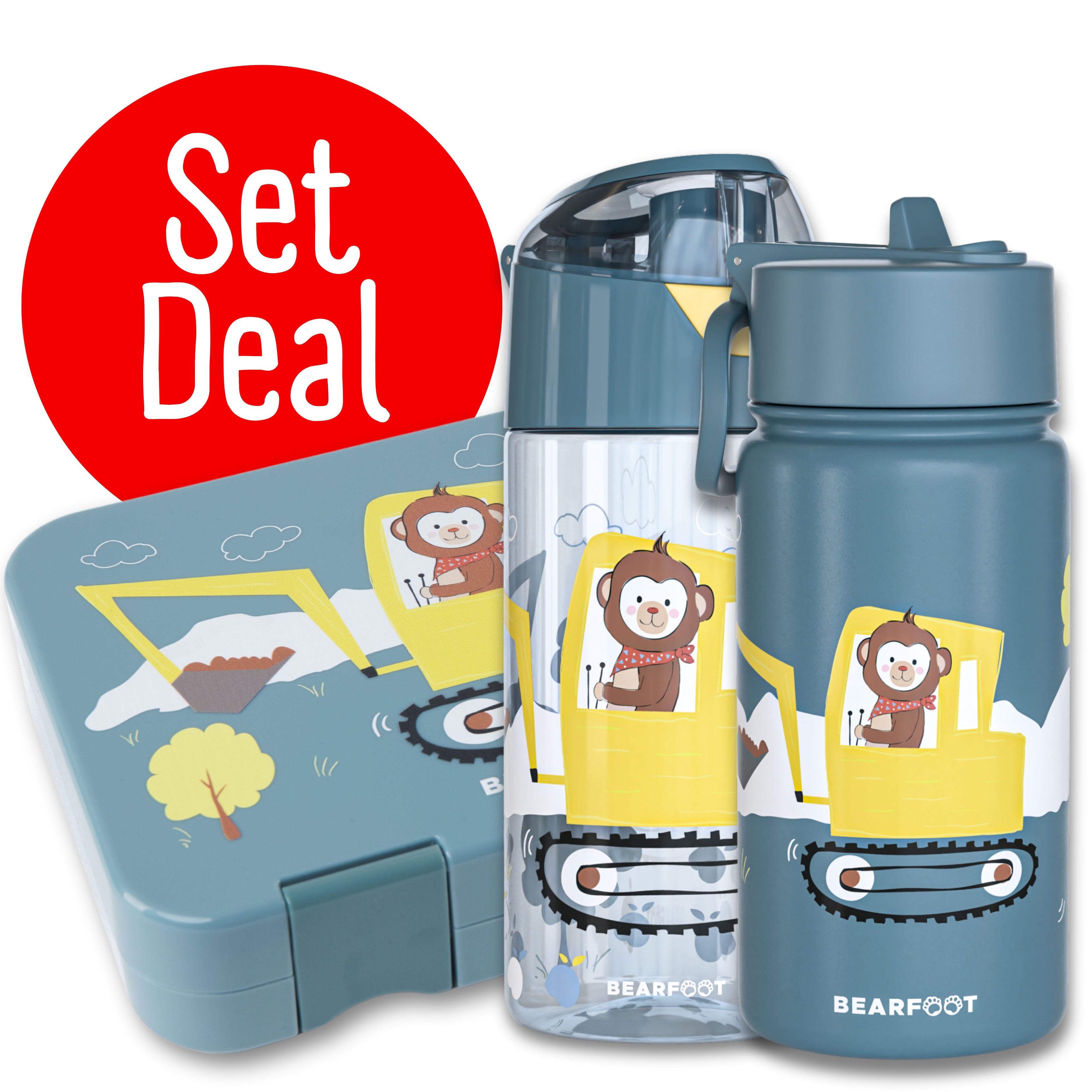Bagger Bundle - Bento Box M & Trinkflasche 450ml & Isolierflasche 400ml