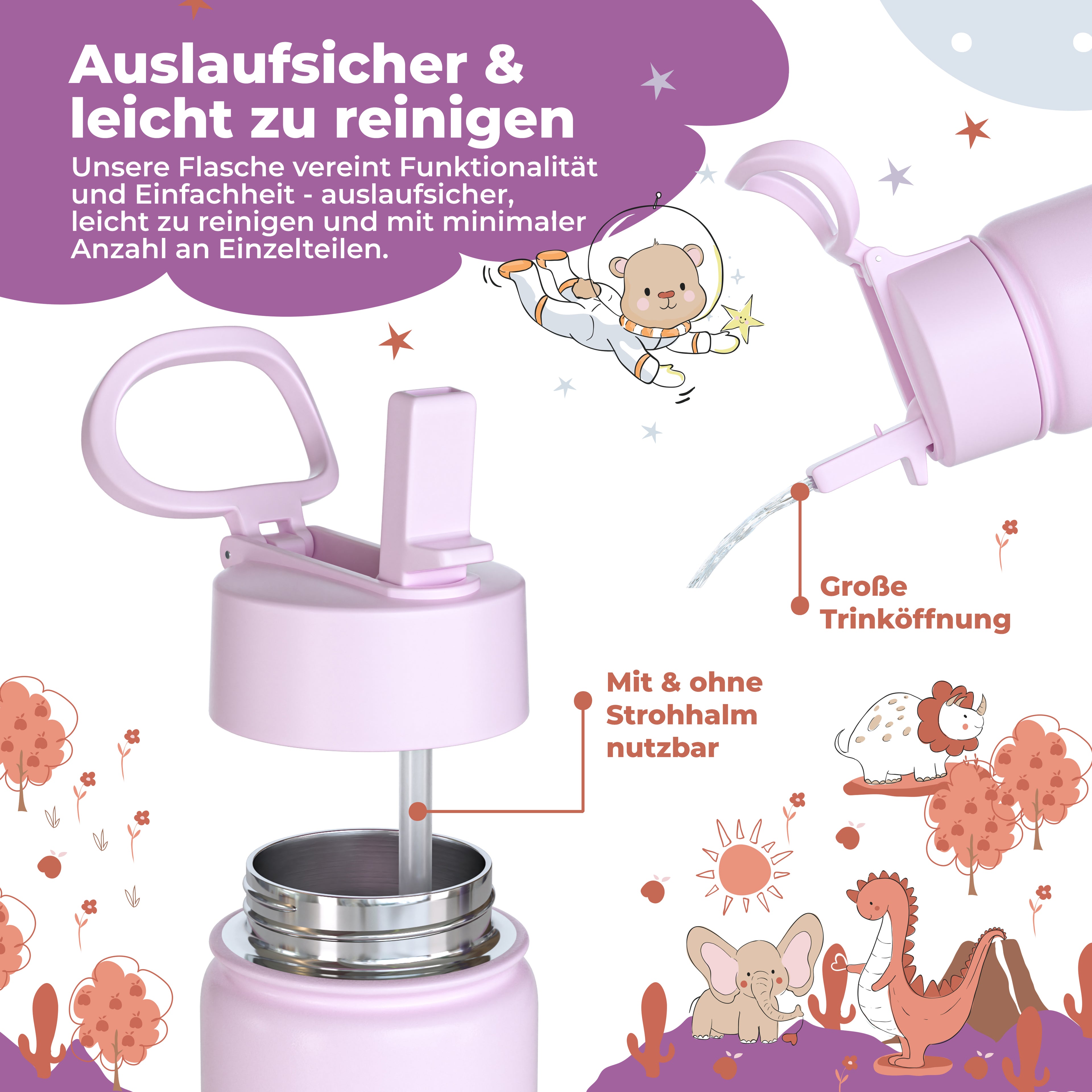 Einhorn Bundle - Bento Box M & Trinkflasche 450ml & Isolierflasche 400ml