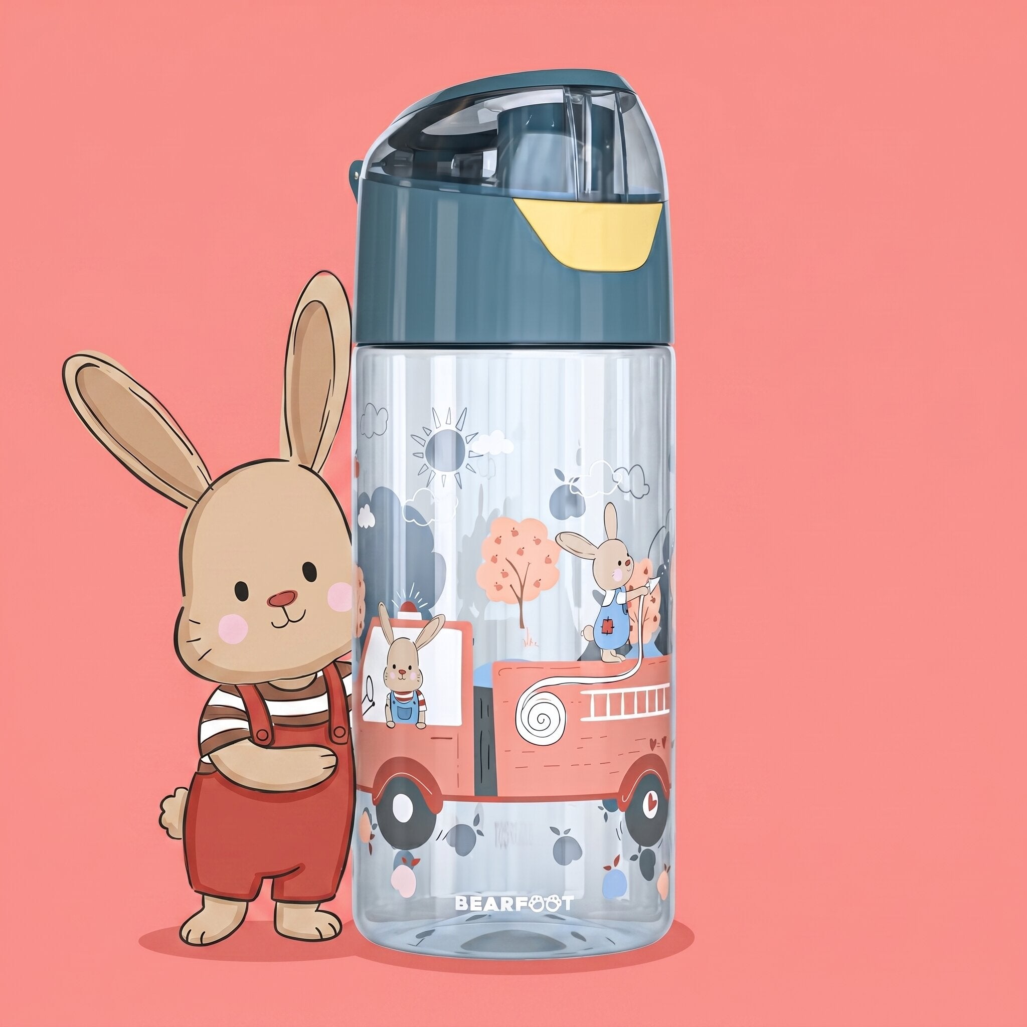 Trinkflasche Kinder, leichte Wasserflasche - Feuerwehr