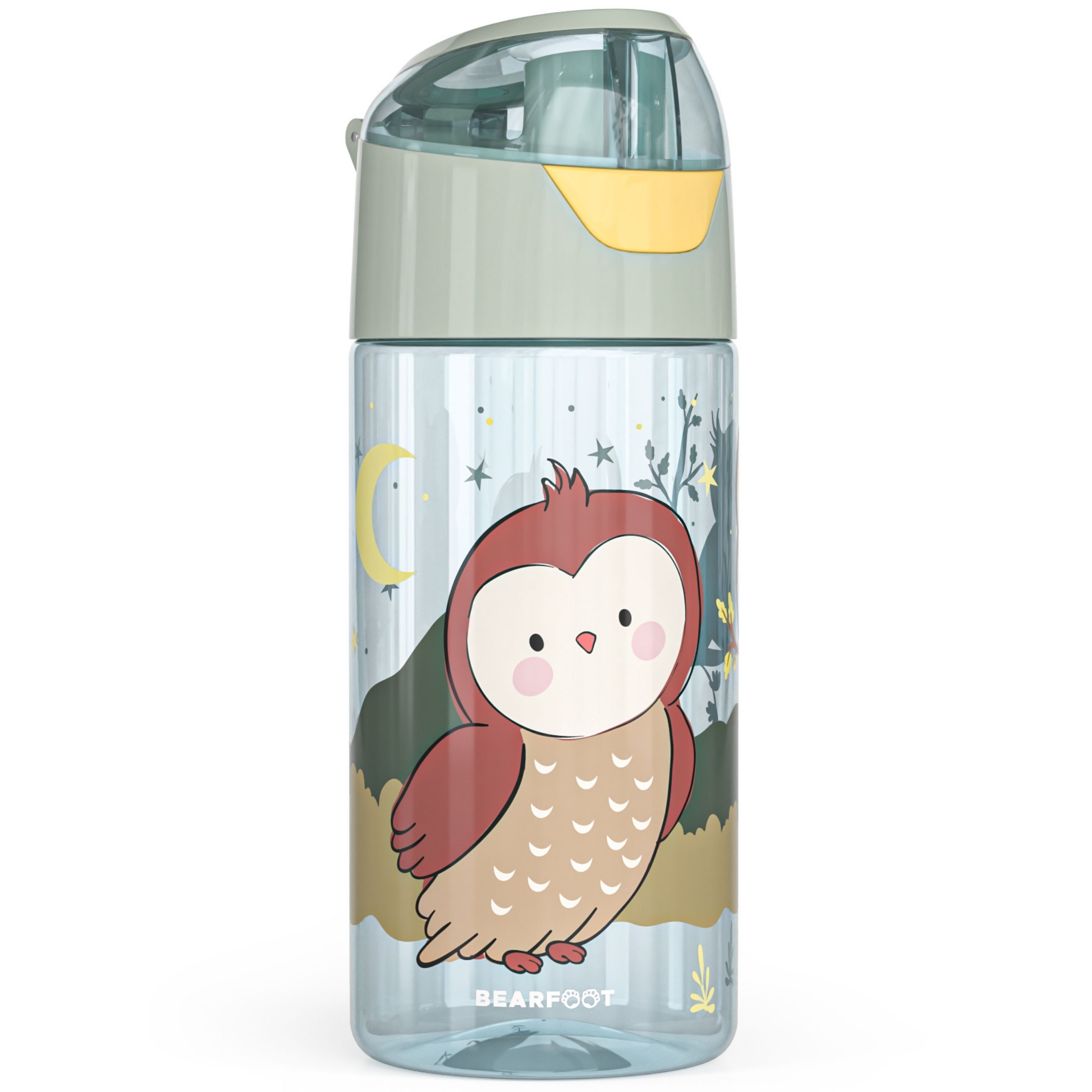 Trinkflasche Kinder, leichte Wasserflasche - Eule sage