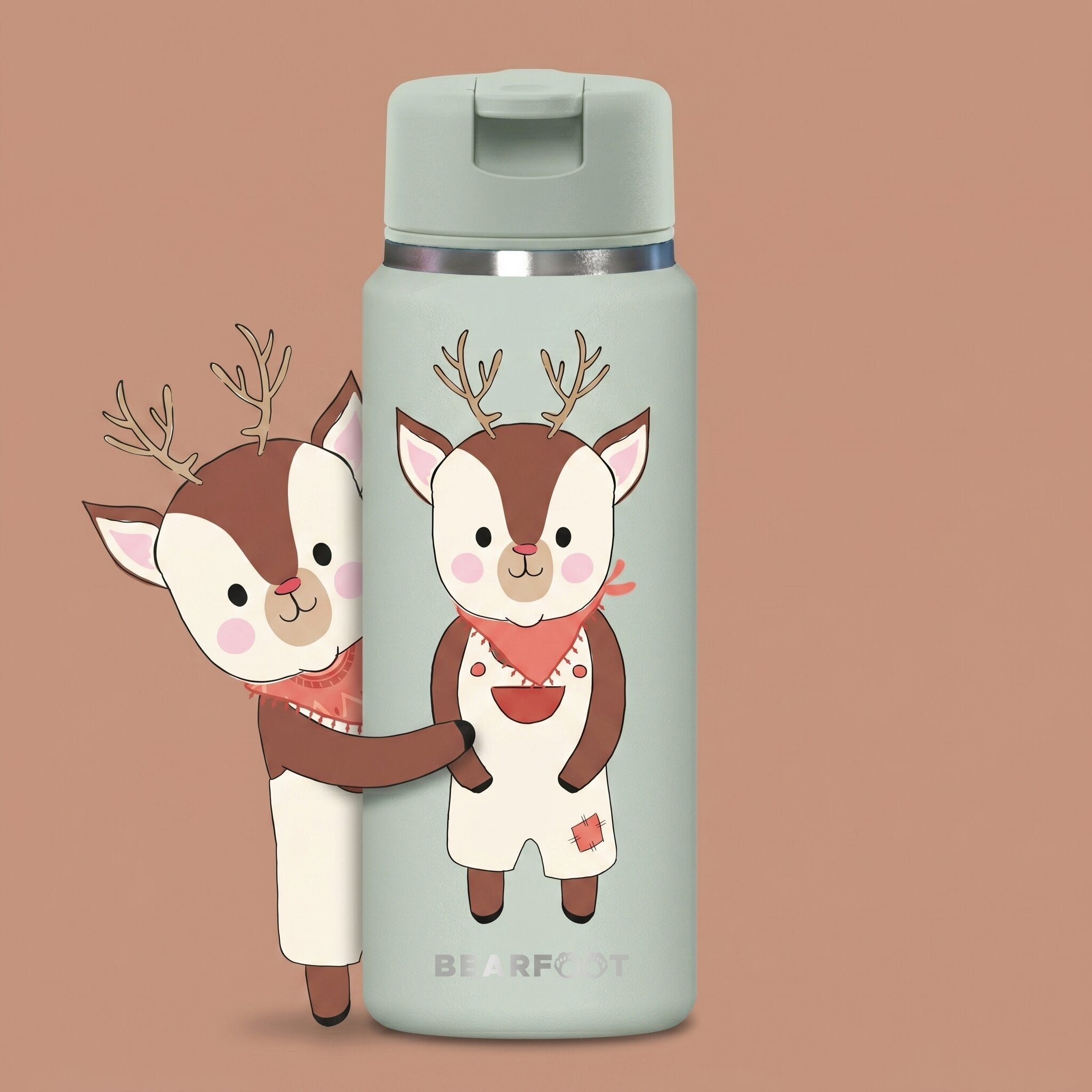 TINY Thermo Kinder Trinkflasche Edelstahl - Reh