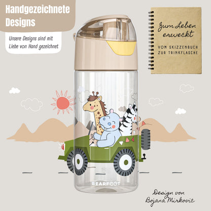 Trinkflasche Kinder leichte Wasserflasche - Safari braun