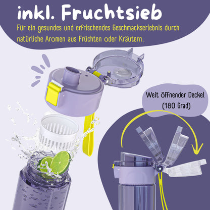 Gourde pour enfants, 500 ml, gourde légère - licorne