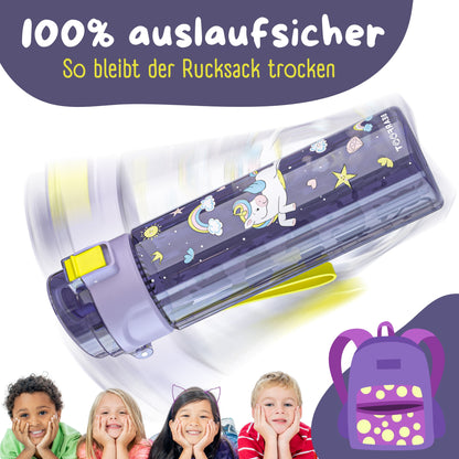 Gourde pour enfants, 500 ml, gourde légère - licorne