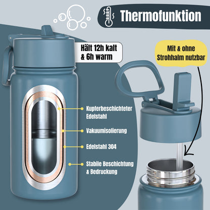 Gourde thermo enfant inox - tracteur