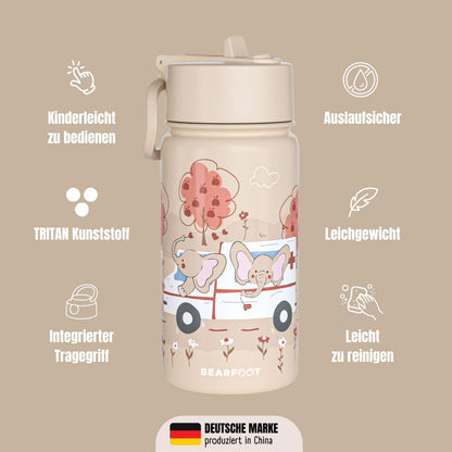 Botella térmica para niños de acero inoxidable - ambulancia marrón