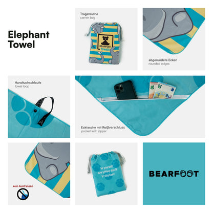 Olifanten Strandhanddoek - Microfiber