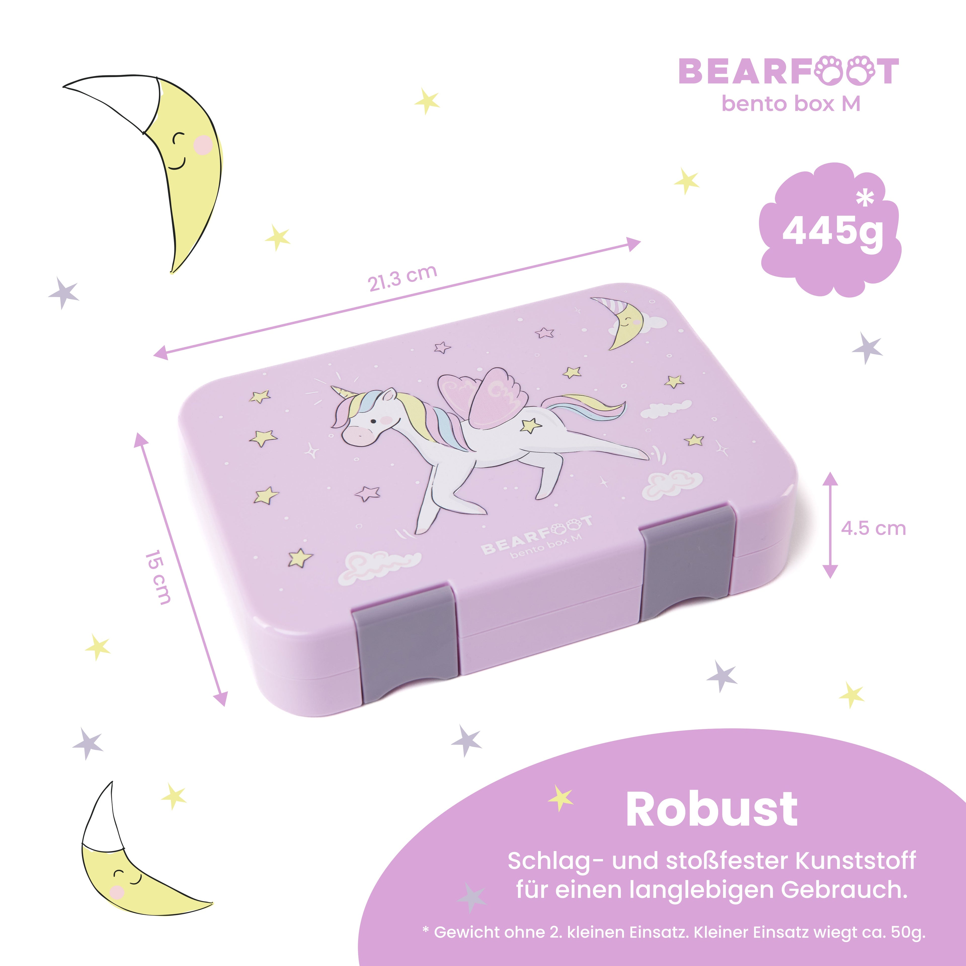 Unicorn Bundle - Bento Box M &amp; Drinking Bottle 450ml