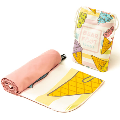 Serviette de Plage Crème Glacée - Microfibre