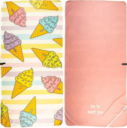 Serviette de Plage Crème Glacée - Microfibre