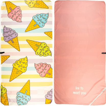 Serviette de Plage Crème Glacée - Microfibre