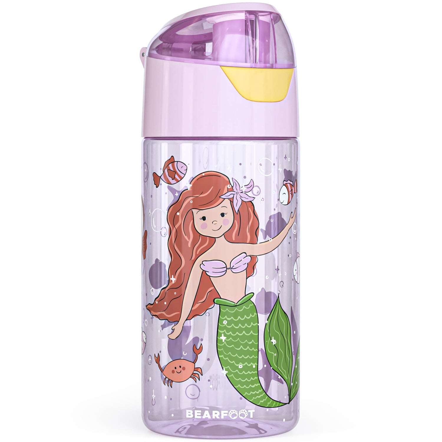 Botella de agua para niños, botella de agua ligera - sirena