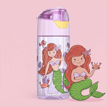 Botella de agua para niños, botella de agua ligera - sirena