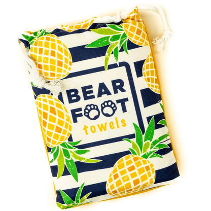 Mikrofaser Strandhandtuch - gelbe Ananas