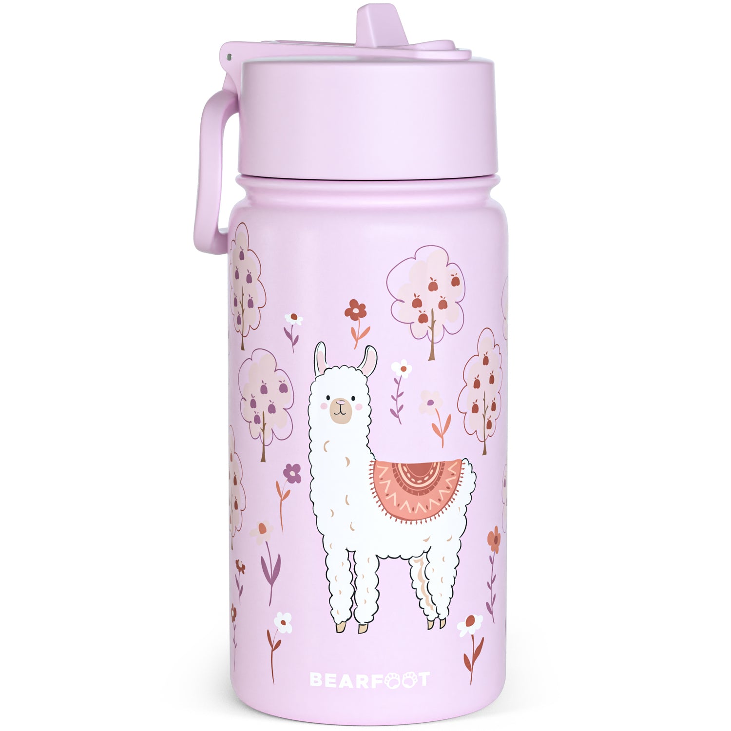 Botella térmica para niños de acero inoxidable - llama violeta