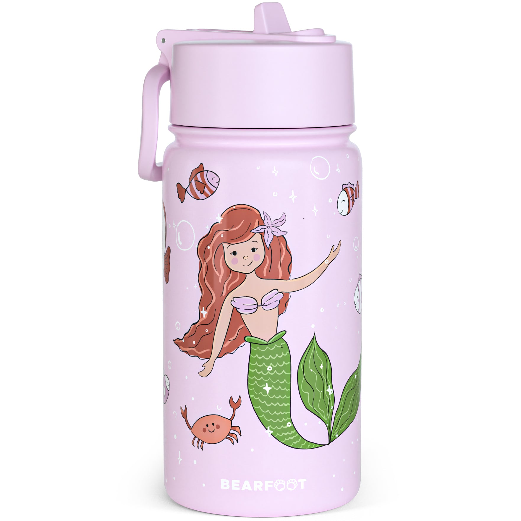 Botella térmica para niños de acero inoxidable - sirena violeta