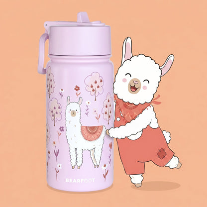 Botella térmica para niños de acero inoxidable - llama violeta
